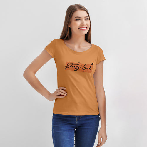 "PRETTY GIRL", Women Half Sleeve T-shirt - FHMax.com