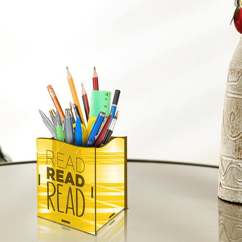 "READ", Acrylic mirror Pen stand - FHMax.com