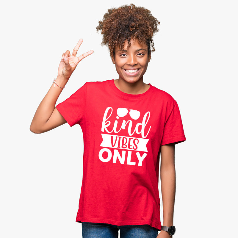 "KIND VIBES ONLY", Boyfriend Women T-shirt - FHMax.com