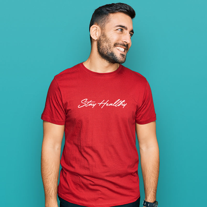 "STAY HEALTHY", Men's Half Sleeve T-shirt - FHMax.com