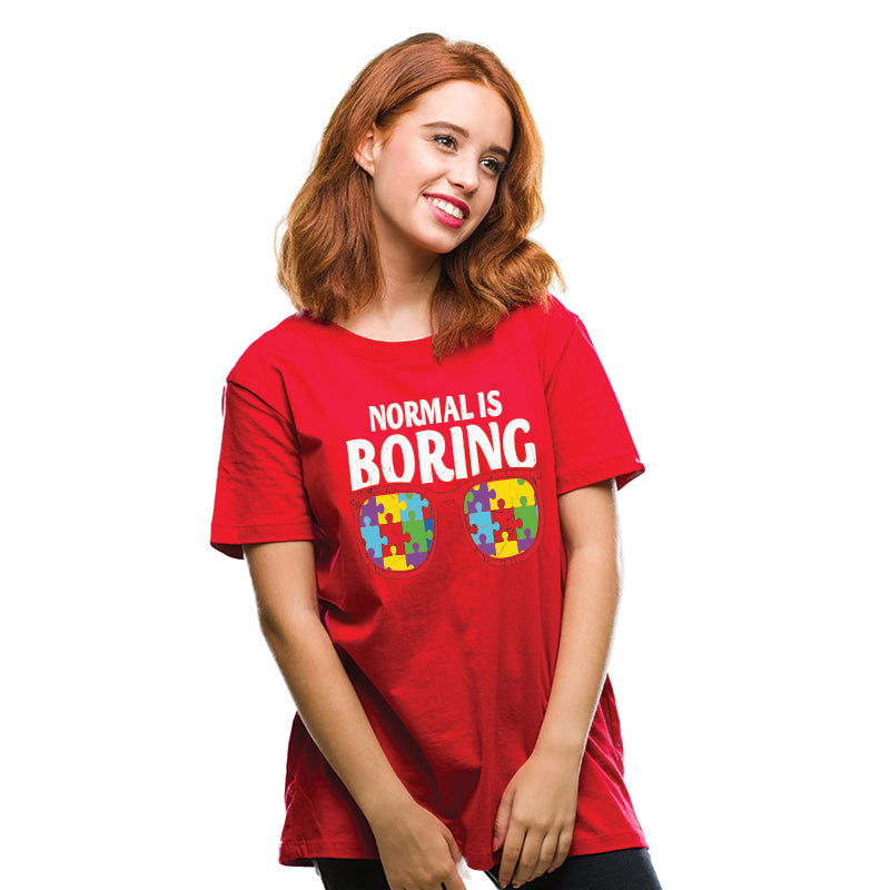 "NORMAL IS BORING", Boyfriend Women T-shirt - FHMax.com
