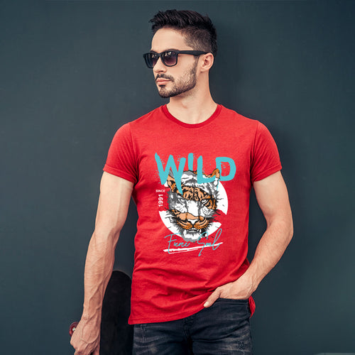 "WILD", Men's Half Sleeve T-shirt - FHMax.com