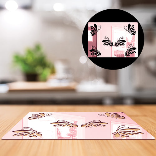 BUTTERFLY, Acrylic Mirror Table Mat - FHMax.com
