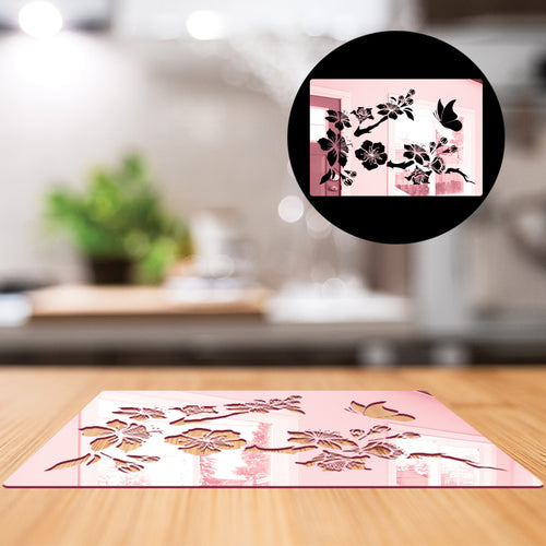 Blosson cherry branch, Acrylic Mirror Table Mat - FHMax.com