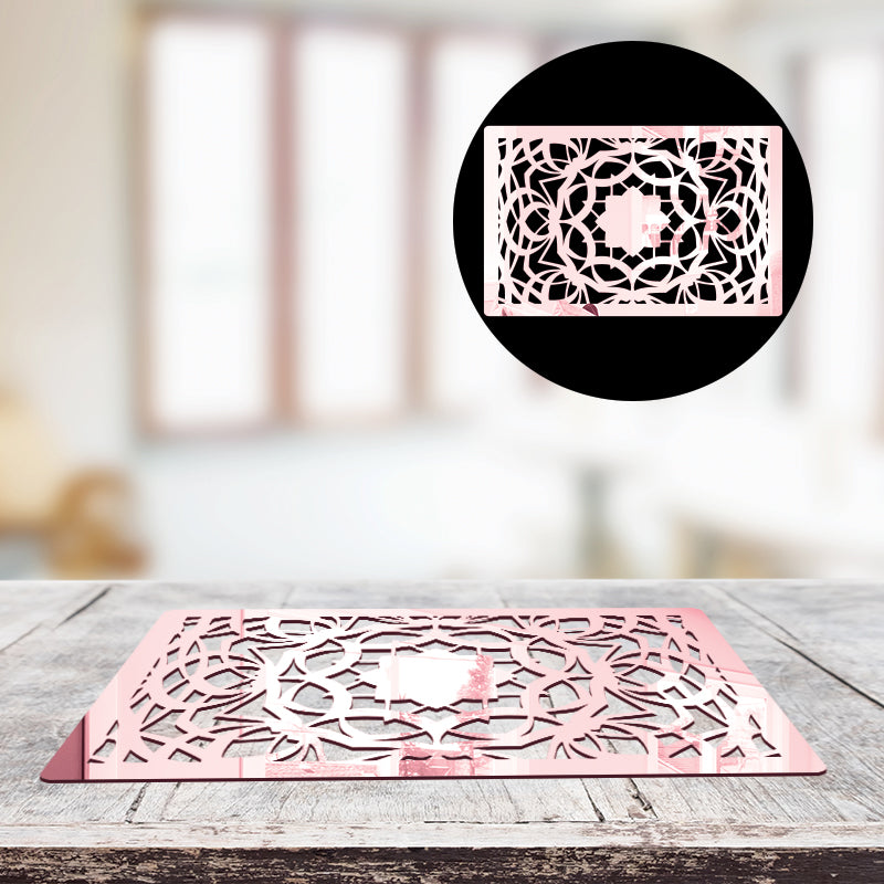 MANDALA PATTERN, Acrylic Mirror Table Mat - FHMax.com