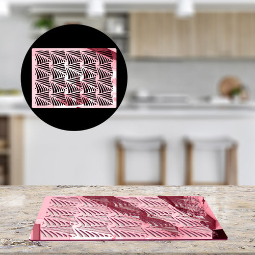 ABSTRACT GEOMETRICAL LINEAR PATTERN , Acrylic Mirror Table Mat - FHMax.com