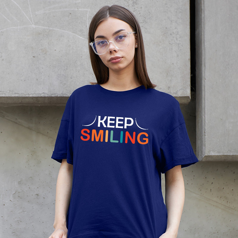 "KEEP SMILING", Boyfriend Women T-shirt - FHMax.com