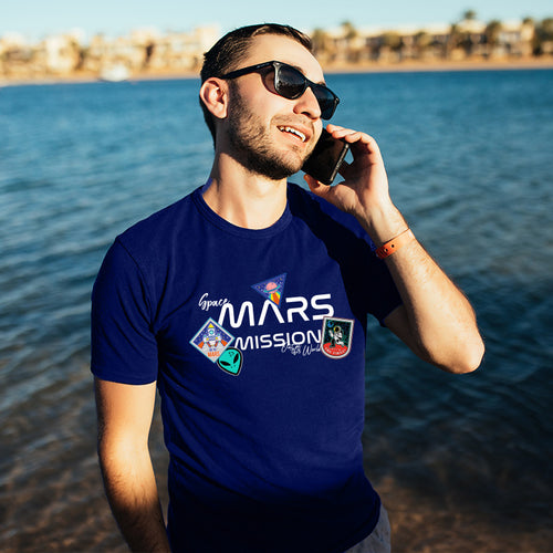 "SPACE MARS MISSION", Men's Half Sleeve T-shirt - FHMax.com