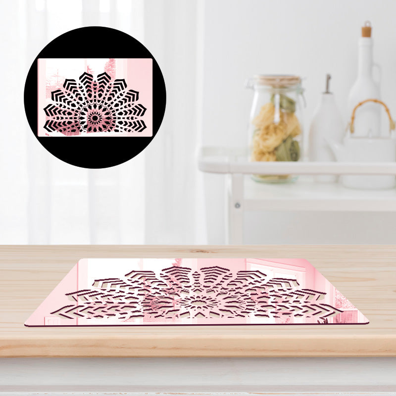 HALF MANDALA, Acrylic Mirror Table Mat - FHMax.com