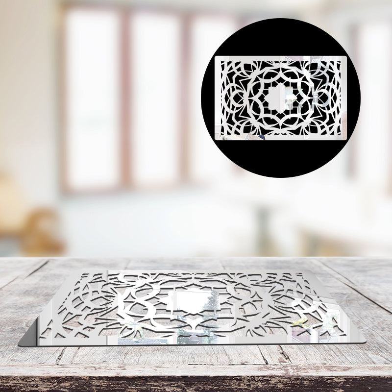 MANDALA PATTERN, Acrylic Mirror Table Mat - FHMax.com