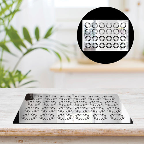 Diamond Grid, Acrylic Mirror Table Mat - FHMax.com