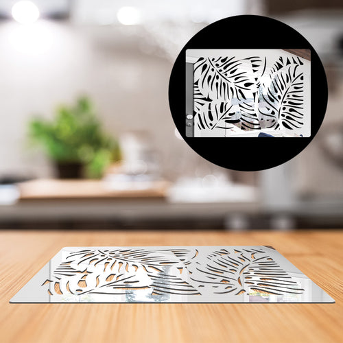 PALM LEAVES, Acrylic Mirror Table Mat - FHMax.com