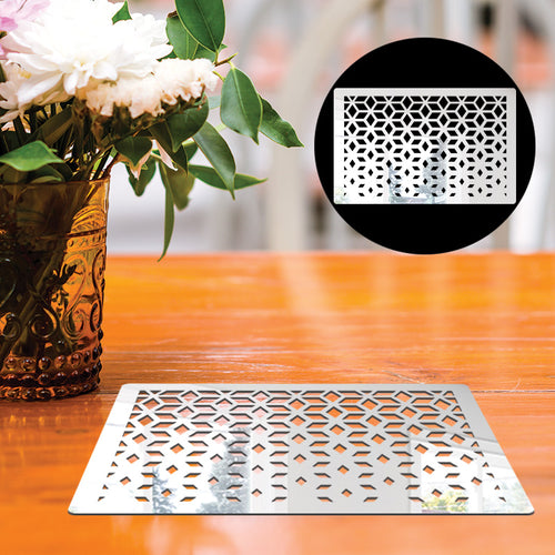 Square pattern, Acrylic Mirror Table Mat - FHMax.com