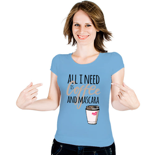 Coffee and Mascara, Women Half Sleeve T-shirt - FHMax.com