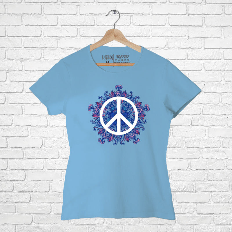 "PEACE", Women Half Sleeve T-shirt - FHMax.com