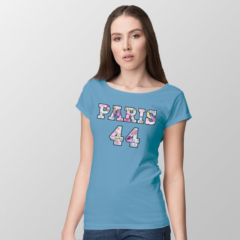 "PARIS 44", Women Half Sleeve T-shirt - FHMax.com