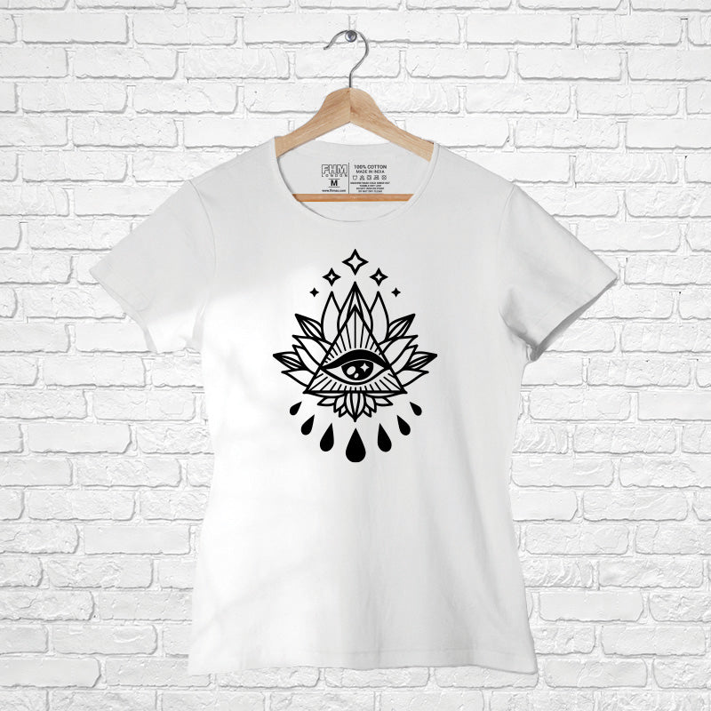 "EVIL EYE", Women Half Sleeve T-shirt - FHMax.com