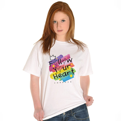 "FOLLOW YOUR HEART", Boyfriend Women T-shirt - FHMax.com