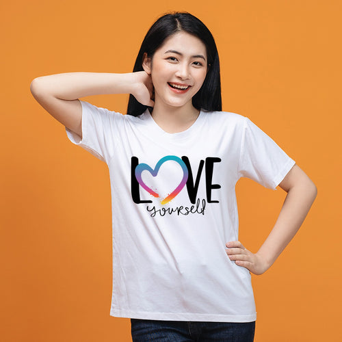 "LOVE YOURSELF", Boyfriend Women T-shirt - FHMax.com