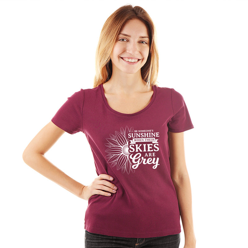 "SUNSHINE", Women Half Sleeve T-shirt - FHMax.com