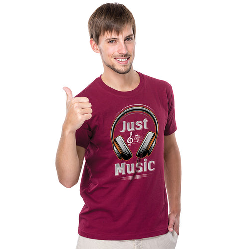 "JUST MUSIC", Men's Half Sleeve T-shirt - FHMax.com