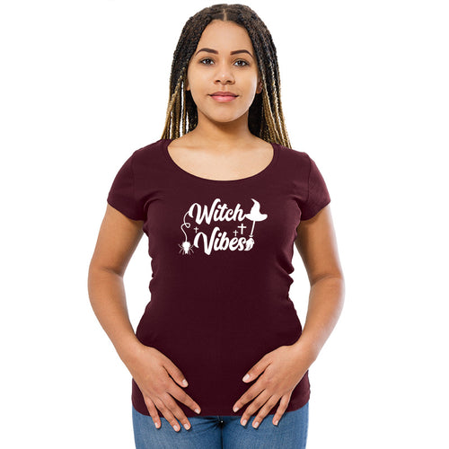 "WITCH VIBES", Women Half Sleeve T-shirt - FHMax.com