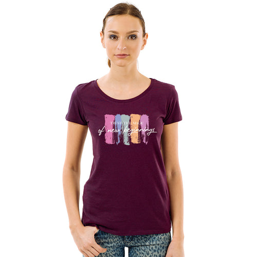 "TRUST THE MAGIC OF NEW BEGINNINGS", Women Half Sleeve T-shirt - FHMax.com