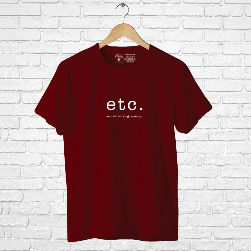 "ETC.", Men's Half Sleeve T-shirt - FHMax.com