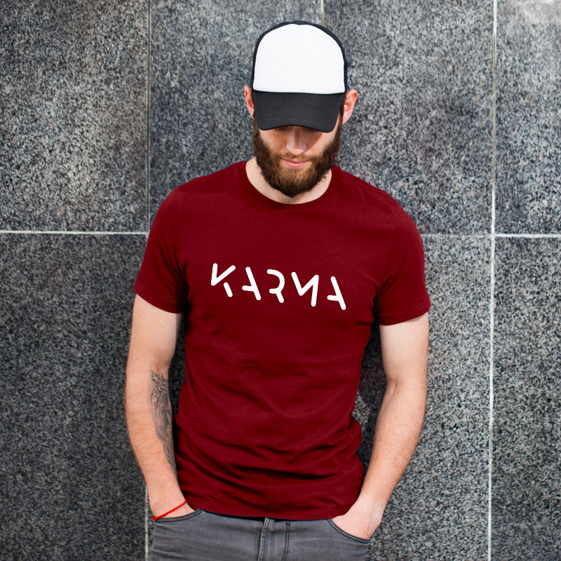 "KARMA", Men's Half Sleeve T-shirt - FHMax.com