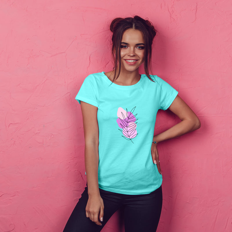 "PLANT LEAF", Women Half Sleeve T-shirt - FHMax.com