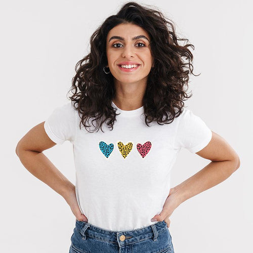 3 Hearts, Women Half Sleeve Tshirt - FHMax.com