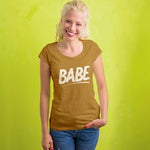 "BABE", Women Half Sleeve T-shirt - FHMax.com