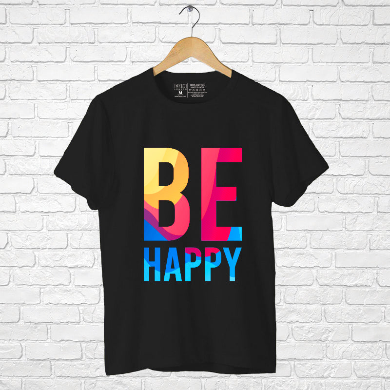 "BE HAPPY", Boyfriend Women T-shirt - FHMax.com