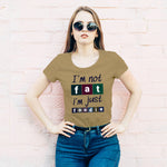 "I'M NOT FAT, I'M JUST FOODIE", Women Half Sleeve T-shirt - FHMax.com