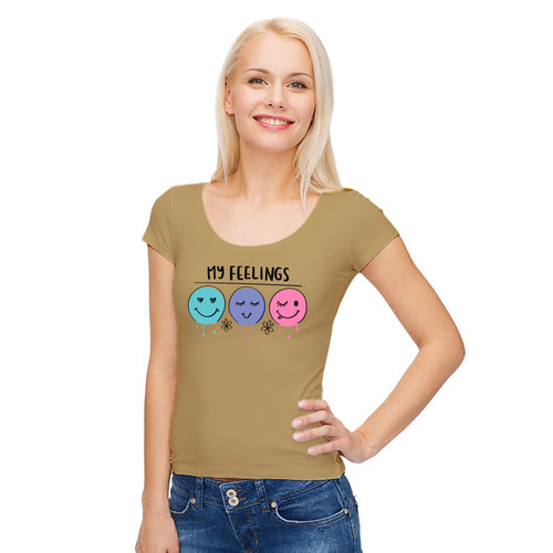 "My Feelings", Women Half Sleeve Tshirt - FHMax.com