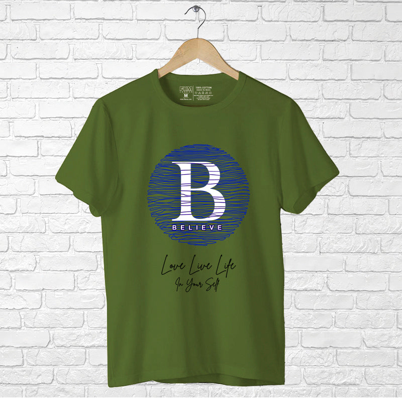 "BELIEVE", Men's Half Sleeve T-shirt - FHMax.com