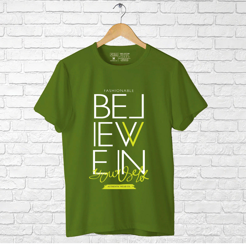 "BELIEVE IN YOURSELF", Men's Half Sleeve T-shirt - FHMax.com