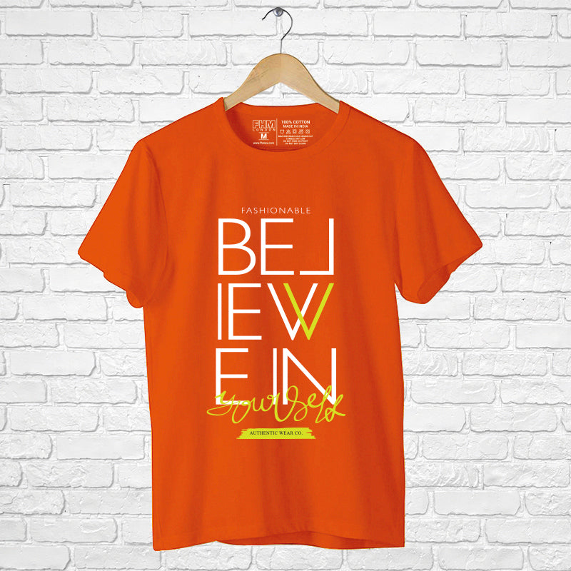 "BELIEVE IN YOURSELF", Men's Half Sleeve T-shirt - FHMax.com