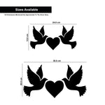 Birds with heart, Acrylic Mirror wall art - FHMax.com