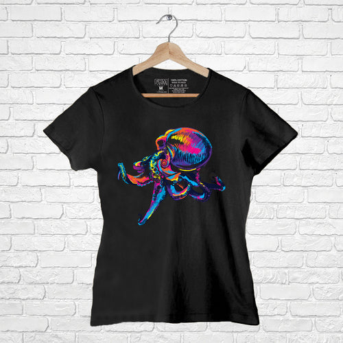 Octopus, Women Half Sleeve Tshirt - FHMax.com