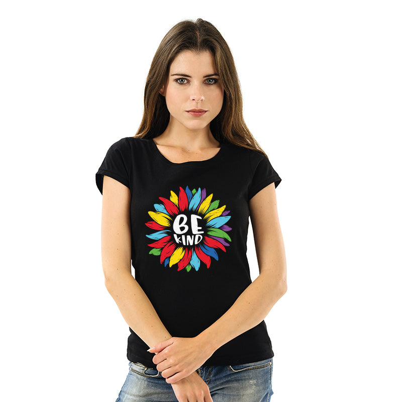 "BE KIND", Women Half Sleeve T-shirt - FHMax.com