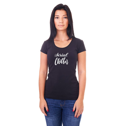 Serial Chiller, Women Half Sleeve T-shirt - FHMax.com