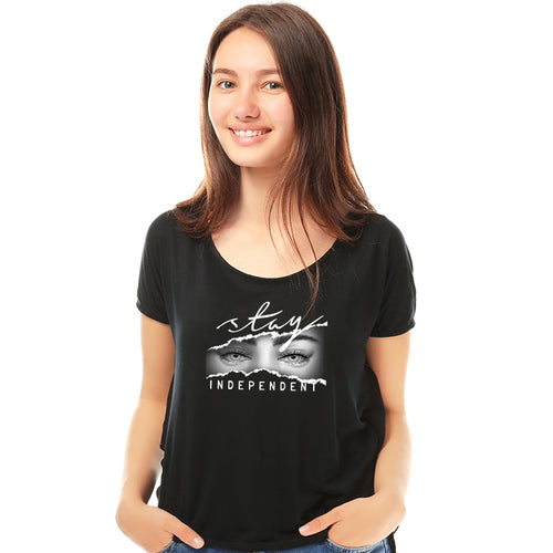 "STAY INDEPENDENT", Women Half Sleeve T-shirt - FHMax.com