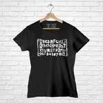 Alphabet with numeric, Women Half Sleeve T-shirt - FHMax.com