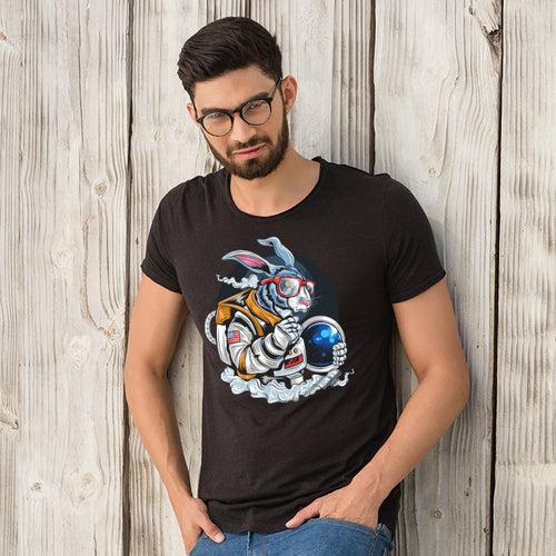 "RABBIT ASTRONAUT", Men's Half Sleeve T-shirt - FHMax.com