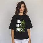 "THE REAL BOSS", Boyfriend Women T-shirt - FHMax.com