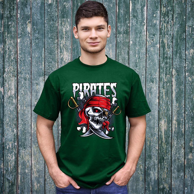 "PIRATES", Men's Half Sleeve T-shirt - FHMax.com