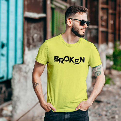 Broken, Men's Half Sleeve Tshirt - FHMax.com