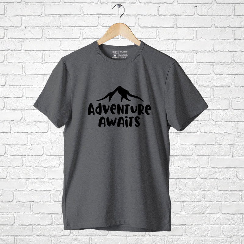 "ADVENTURE AWAITS", Men's Half Sleeve T-shirt - FHMax.com