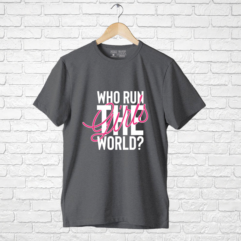 "WHO RUN THE GIRL'S WORLD?", Boyfriend Women T-shirt - FHMax.com